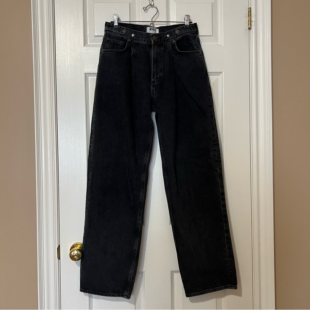 AGOLDE Baggy with Tab Relaxed Oversized Dark Gray Black Denim Jeans - Sz 25